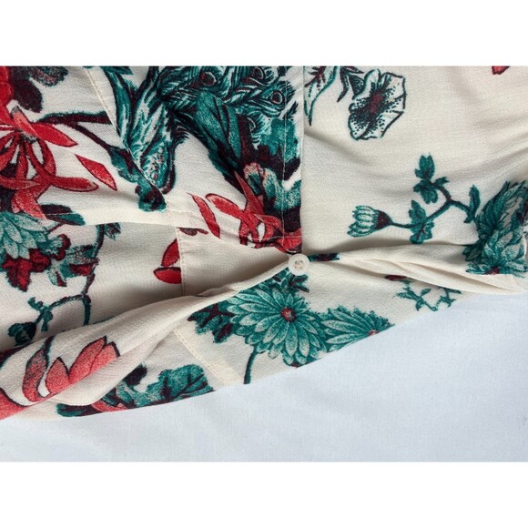 Hinge Floral Maxi Wrap Dress Size M Boho Feminine Romantic Tropical Prairie Cute - Picture 6 of 12